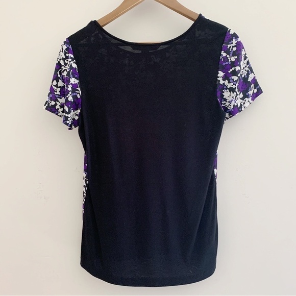 Diane Von Furstenberg Ora Floral Silk Blouse 4 Contrast Back - Picture 4 of 10